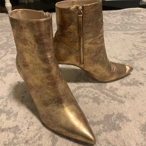 Zara Gold Ankle Boots